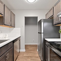 kitchen at Premier Apartments located in Austell, GA