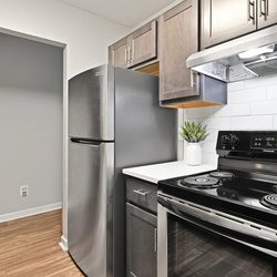 kitchen at Premier Apartments located in Austell, GA