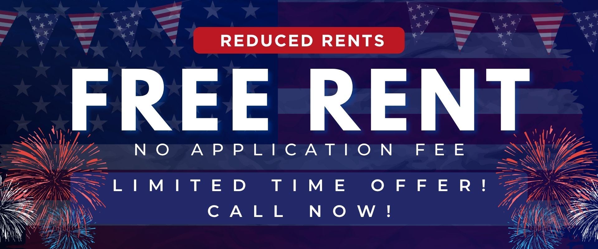 reduce Rent! No application fee and free rent!! Limited Time Offer! Call now!