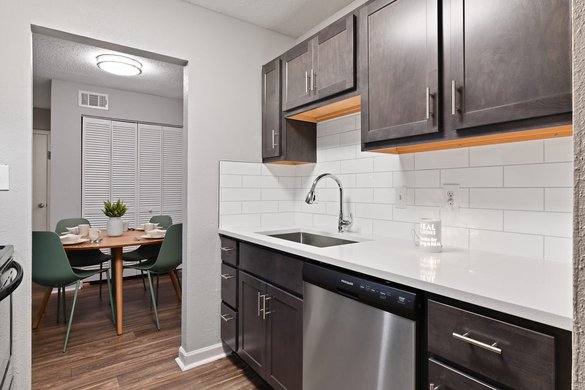 kitchen at Premier Apartments located in Austell, GA